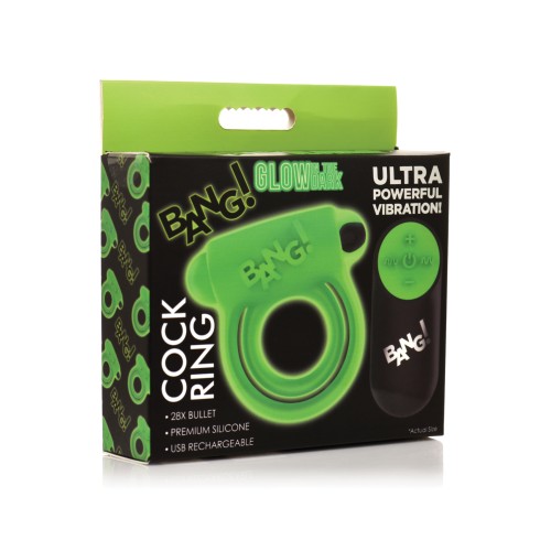 Bang Remote Controlled Cock Ring Glow in Dark 28X