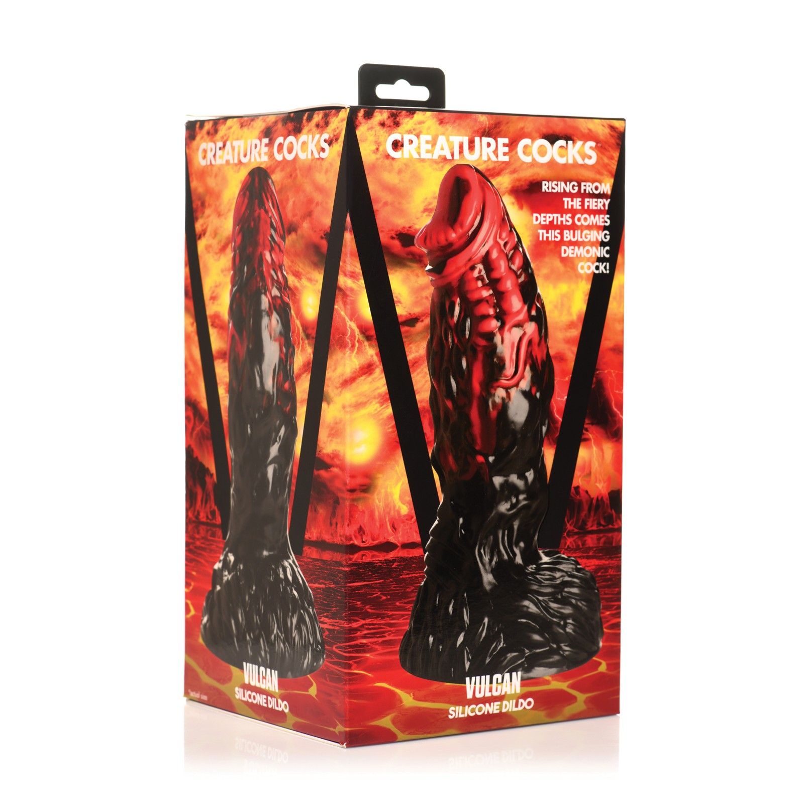 Creature Cocks Vulcan Silicone Dildo Black/Red