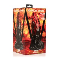 Creature Cocks Vulcan Silicone Dildo Black/Red