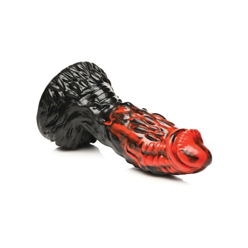 Creature Cocks Vulcan Silicone Dildo Black/Red