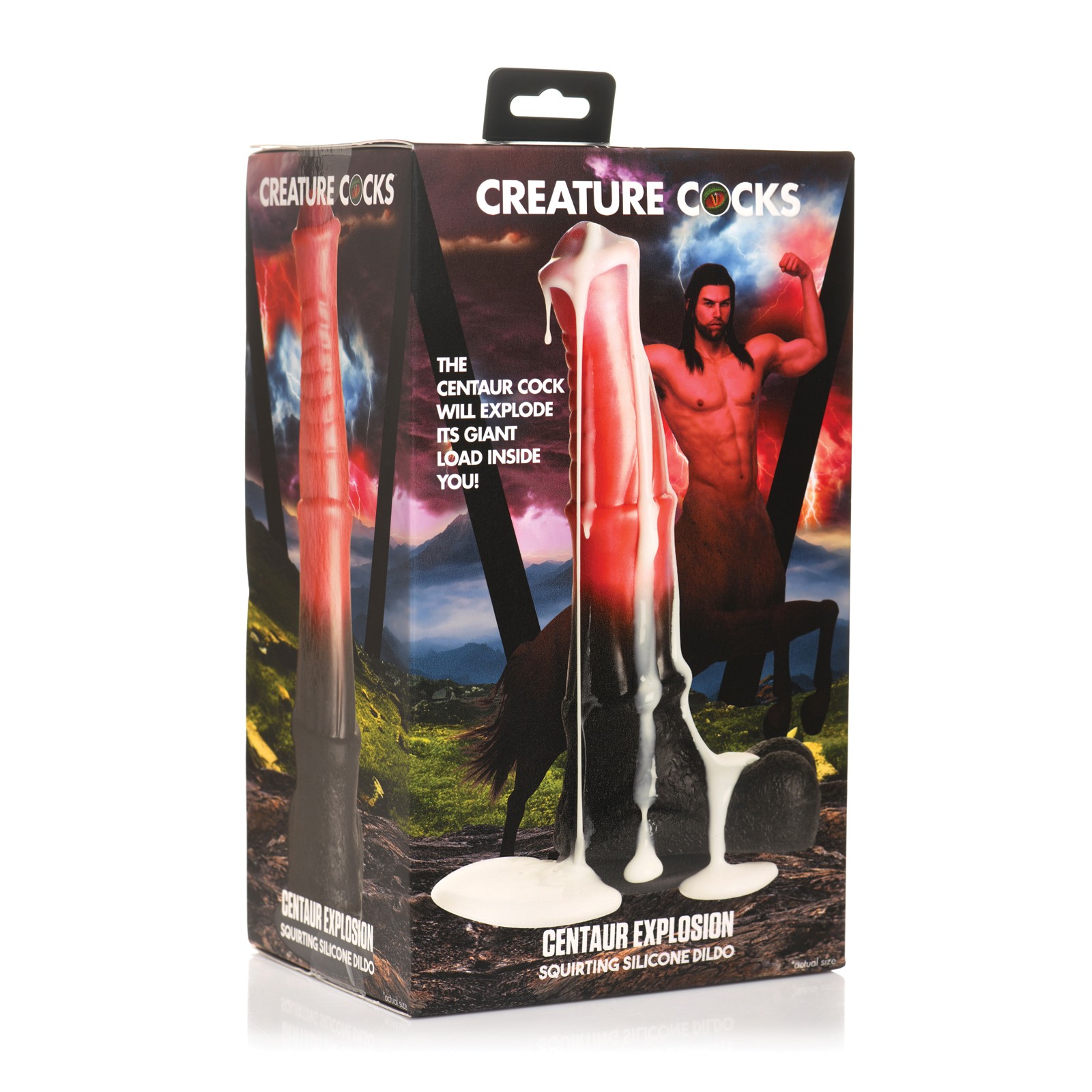 Creature Cocks Centaur Explosion Dildo - Black/Peach