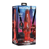 Creature Cocks Hell-Wolf Dildo Black Red