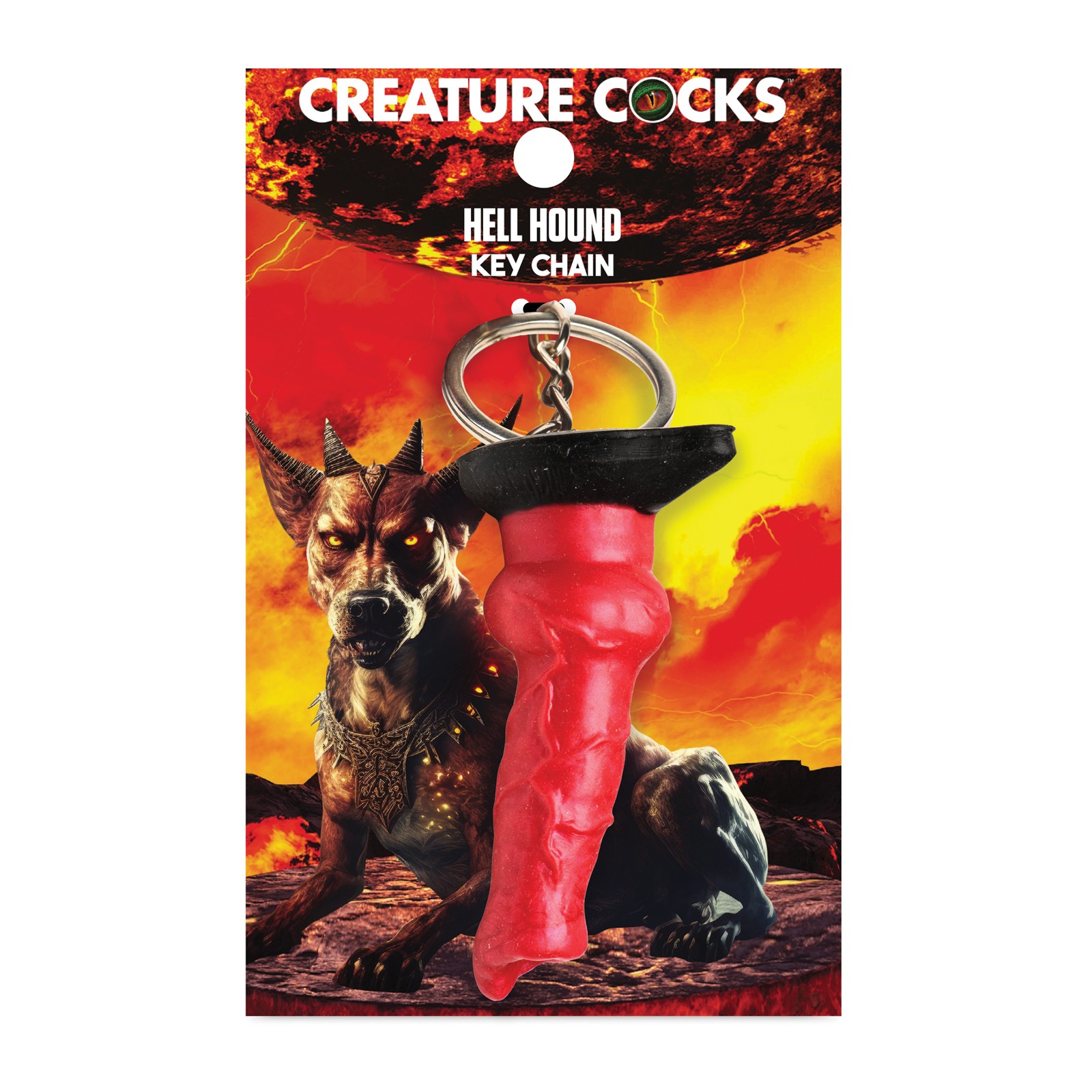 Llaverito de Silicona Creature Cocks Hell-Hound Rojo