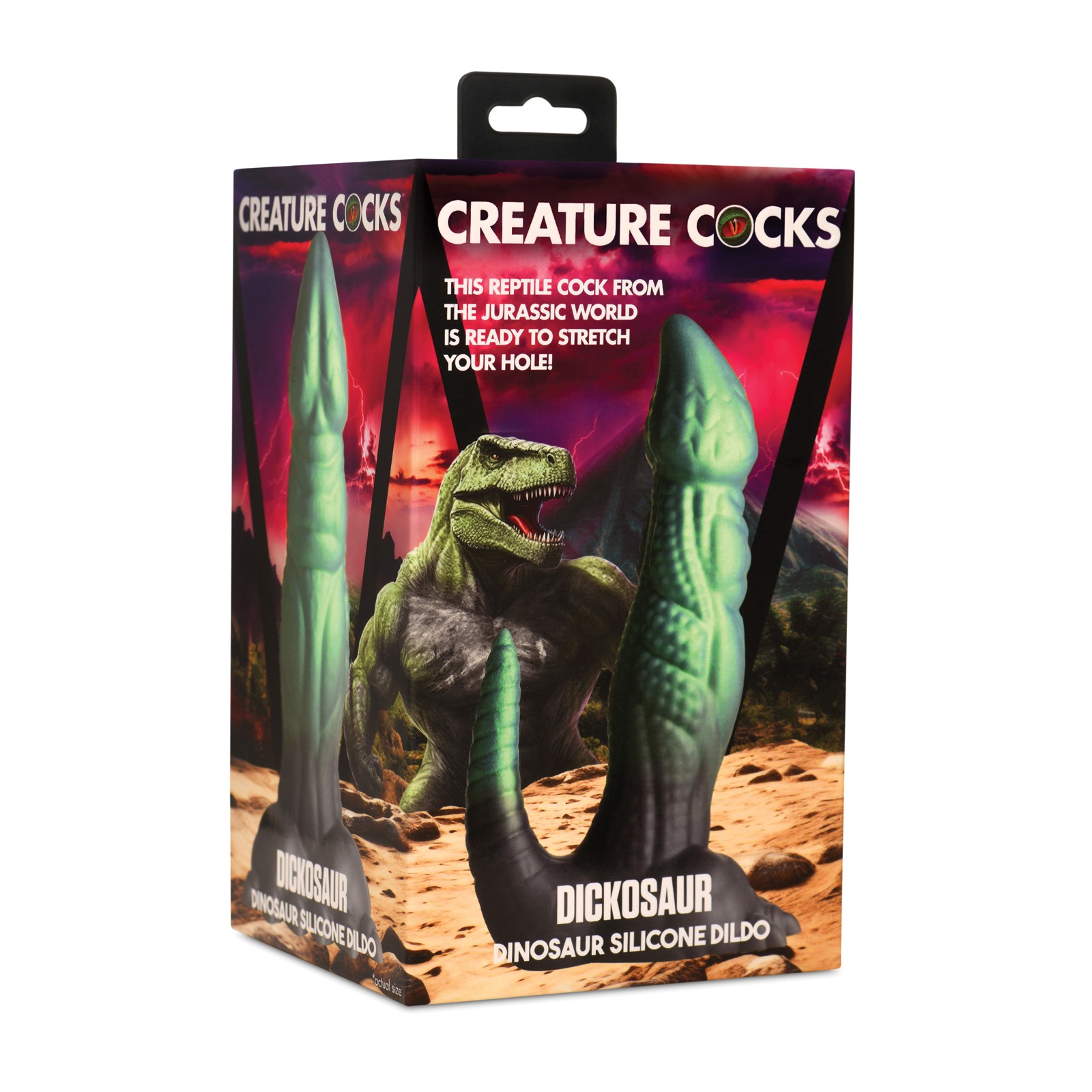 Creature Cocks Dickosaur Dinosaur Silicone Dildo Black Teal