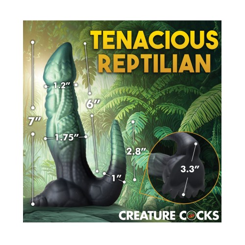 Creature Cocks Dickosaur Dinosaur Silicone Dildo Black Teal