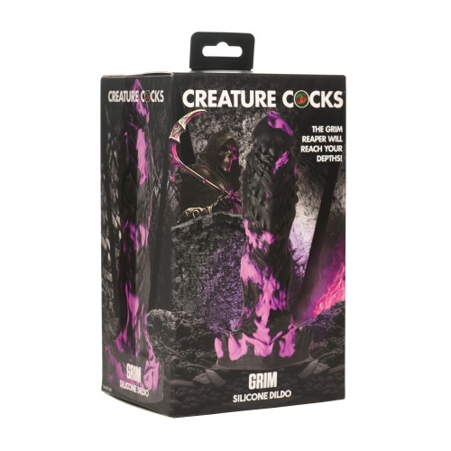 Creature Cocks Grim Silicone Dildo Black Purple