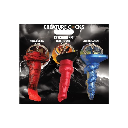 Creature Cocks Key Chain Set Hell-Hound, Lord Kraken, King Cobra