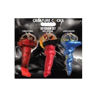 Set de Llaveros Creature Cocks Hell-Hound, Lord Kraken y King Cobra