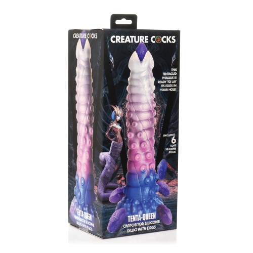 Creature Cocks Tenta-Queen Ovipositor Silicone Dildo w/Eggs Multi Color