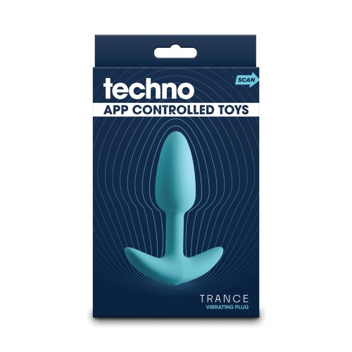 Techno Trance App Controlled Anal Plug - Blue