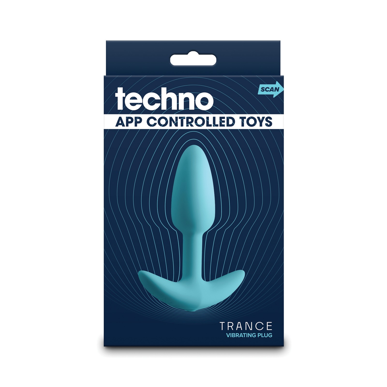 Techno Trance App Controlled Anal Plug - Blue