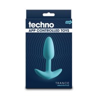 Techno Trance App Controlled Anal Plug - Blue