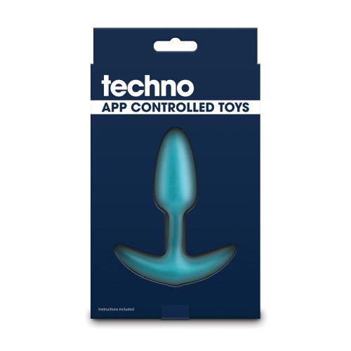 Techno Trance App Controlled Anal Plug - Blue