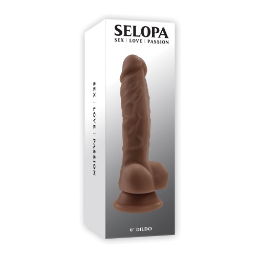 Selopa 6 Inch Lifelike Dildo Dark