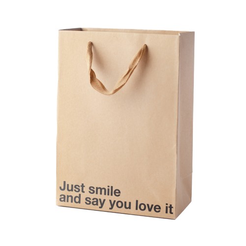 Just Smile and Say You Love It Snarky Gift Bag Pack of 3