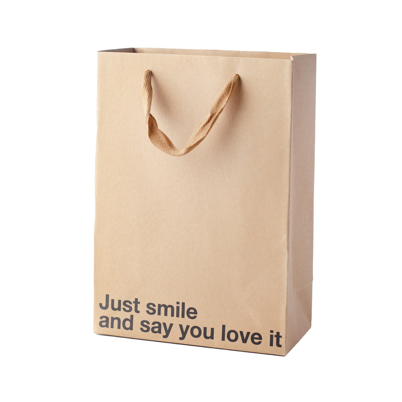 Just Smile and Say You Love It Snarky Gift Bag Pack of 3