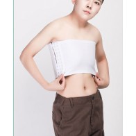 Gender Fluid Strapless Chest Compression Binder M White