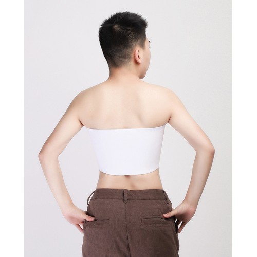 Gender Fluid Strapless Chest Compression Binder M White