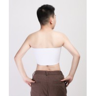 Gender Fluid Strapless Chest Compression Binder M White