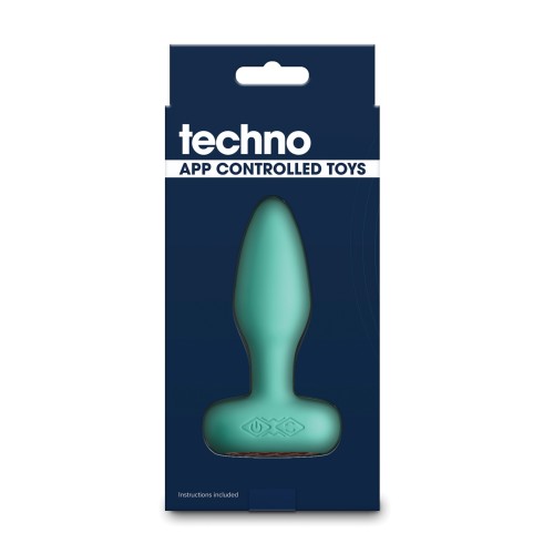 Techno Prism App-Controlled Vibrating Anal Plug Teal