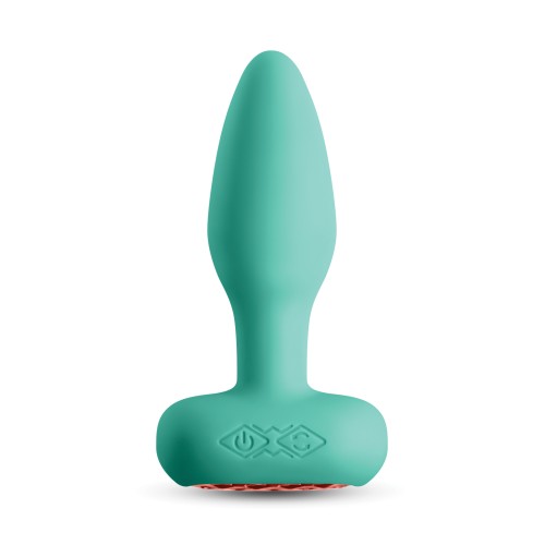 Techno Prism App-Controlled Vibrating Anal Plug Teal