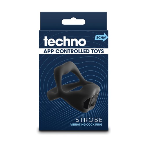 Techno Strobe App Controlled Vibrating Cock Ring for Modern Pleasure