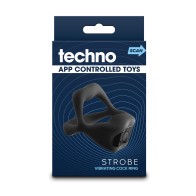 Techno Strobe App Controlled Vibrating Cock Ring for Modern Pleasure