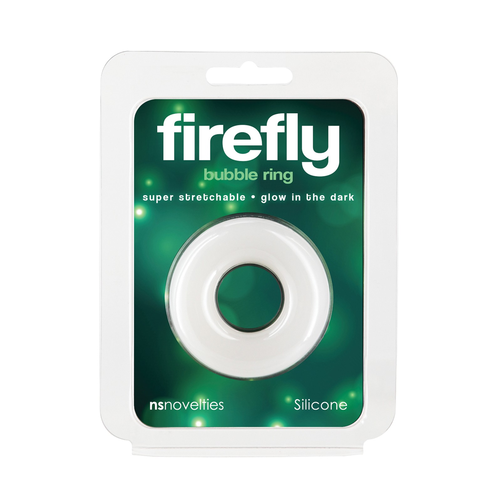 Firefly Glow in the Dark Bubble Cock Ring Medium