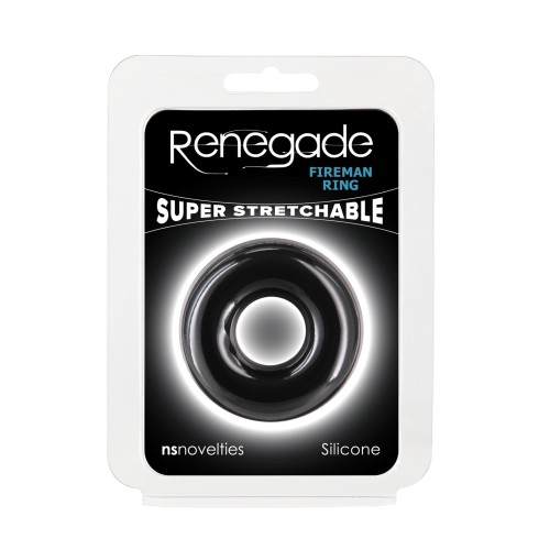 Renegade Fireman Medium Cock Ring Black