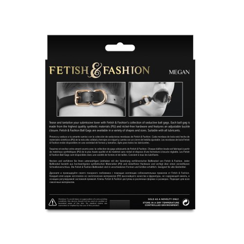 Fetish & Fashion Megan Ball Gag Black - Adjustable Fit