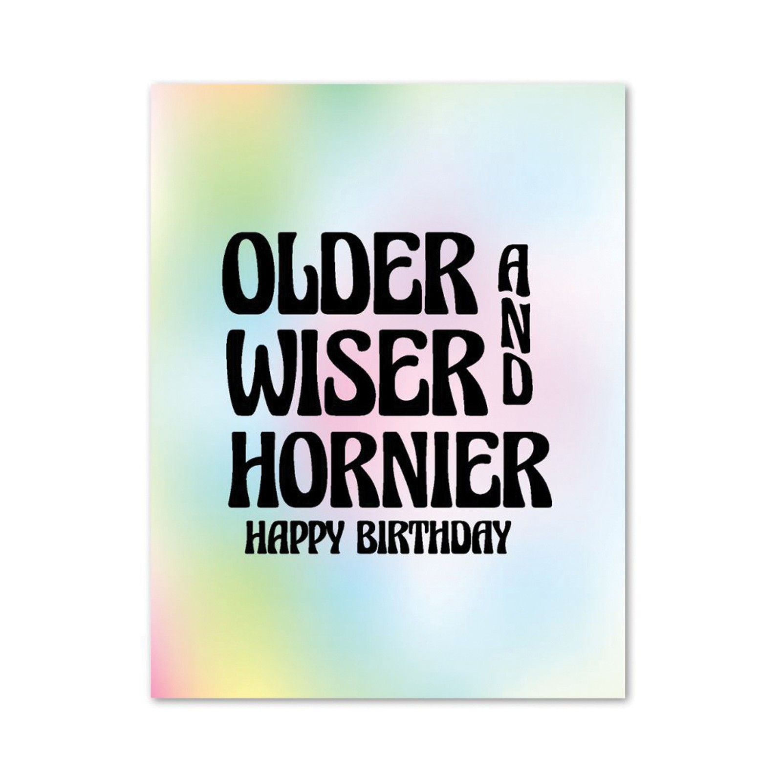 Older Wiser Hornier Birthday Card