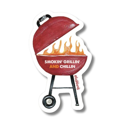 Paquete de 3 Stickers Grillin Chillin para Verano