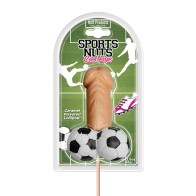 Sports Nuts Cock Pop Candy Balls - Caramel