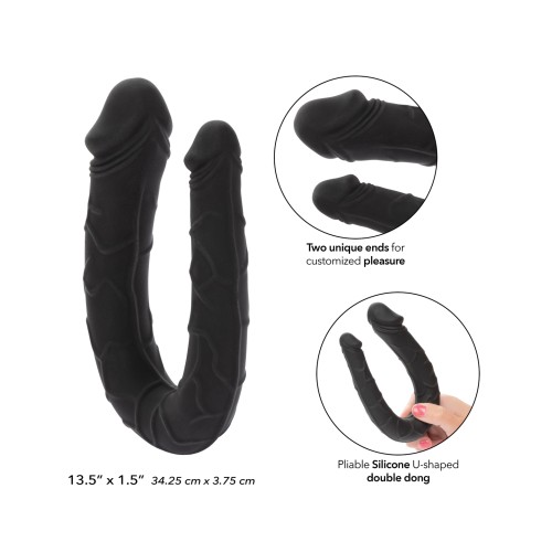 Dildo Doble AC/DC de Silicona - Negro