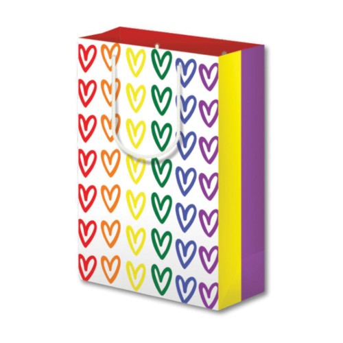 Pride Hearts Gift Bag for Celebratory Occasions