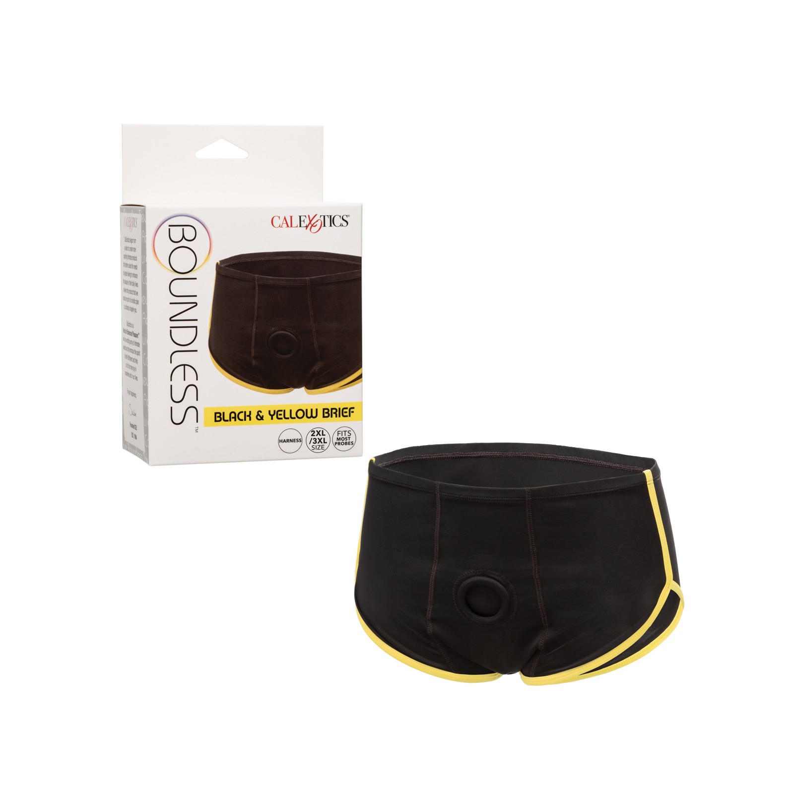 Boxer Brief Boundless Negro Amarillo 2XL 3XL