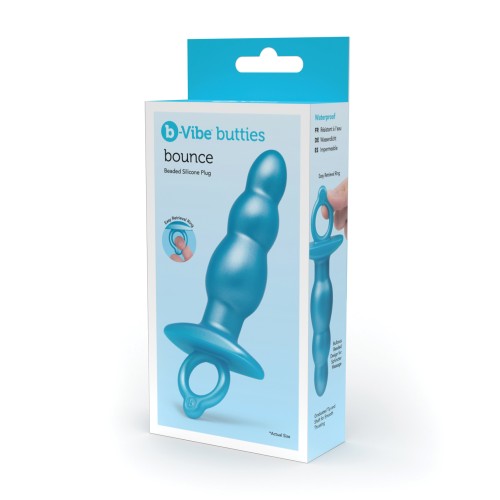 b-Vibe Bounce Beaded Tapered Plug in Blue