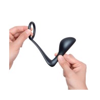 Anillo de Pene y Plug Prostático b-Vibe Butties - Negro