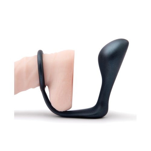 Anillo de Pene y Plug Prostático b-Vibe Butties - Negro