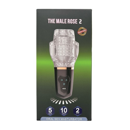 Male Rose 2 Rechargeable Sucking & Vibrating Masturbator for Maximum Pleasure