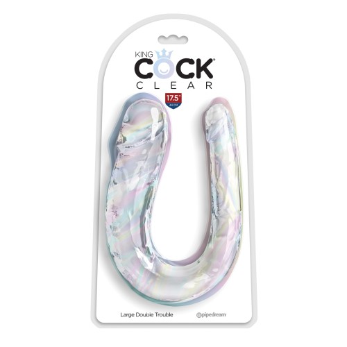 King Cock Clear Double Trouble Dildo for Pleasure