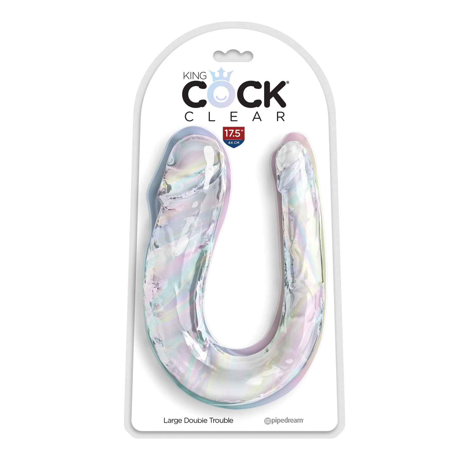 King Cock Clear Double Trouble Dildo for Pleasure