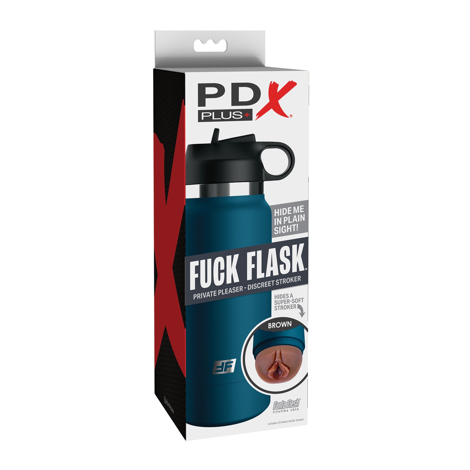 PDX Plus Fuck Flask Stroker Brown Blue