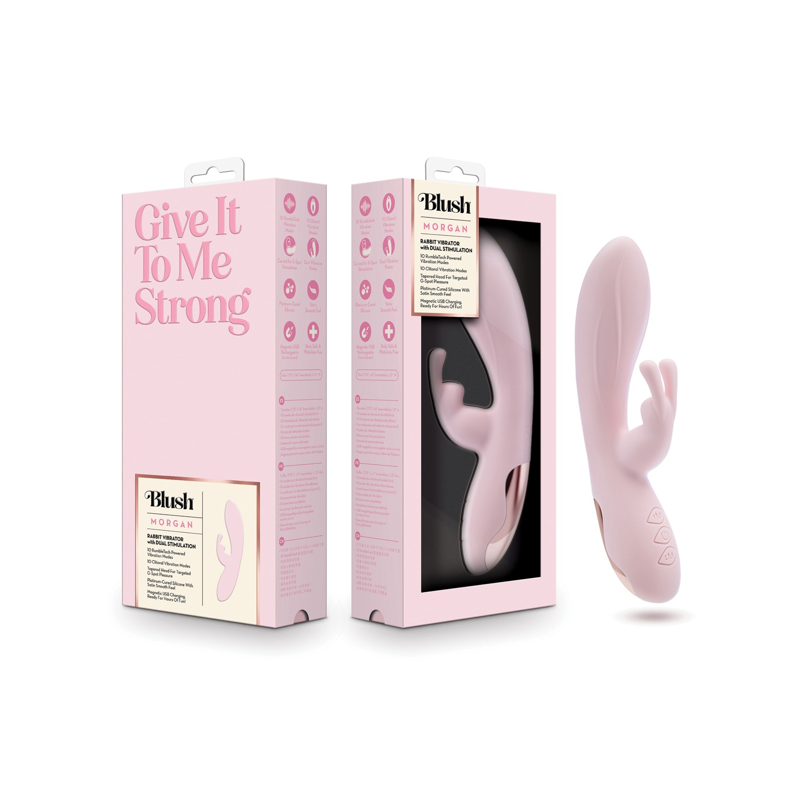 Blush Morgan Rabbit Vibrator Pink