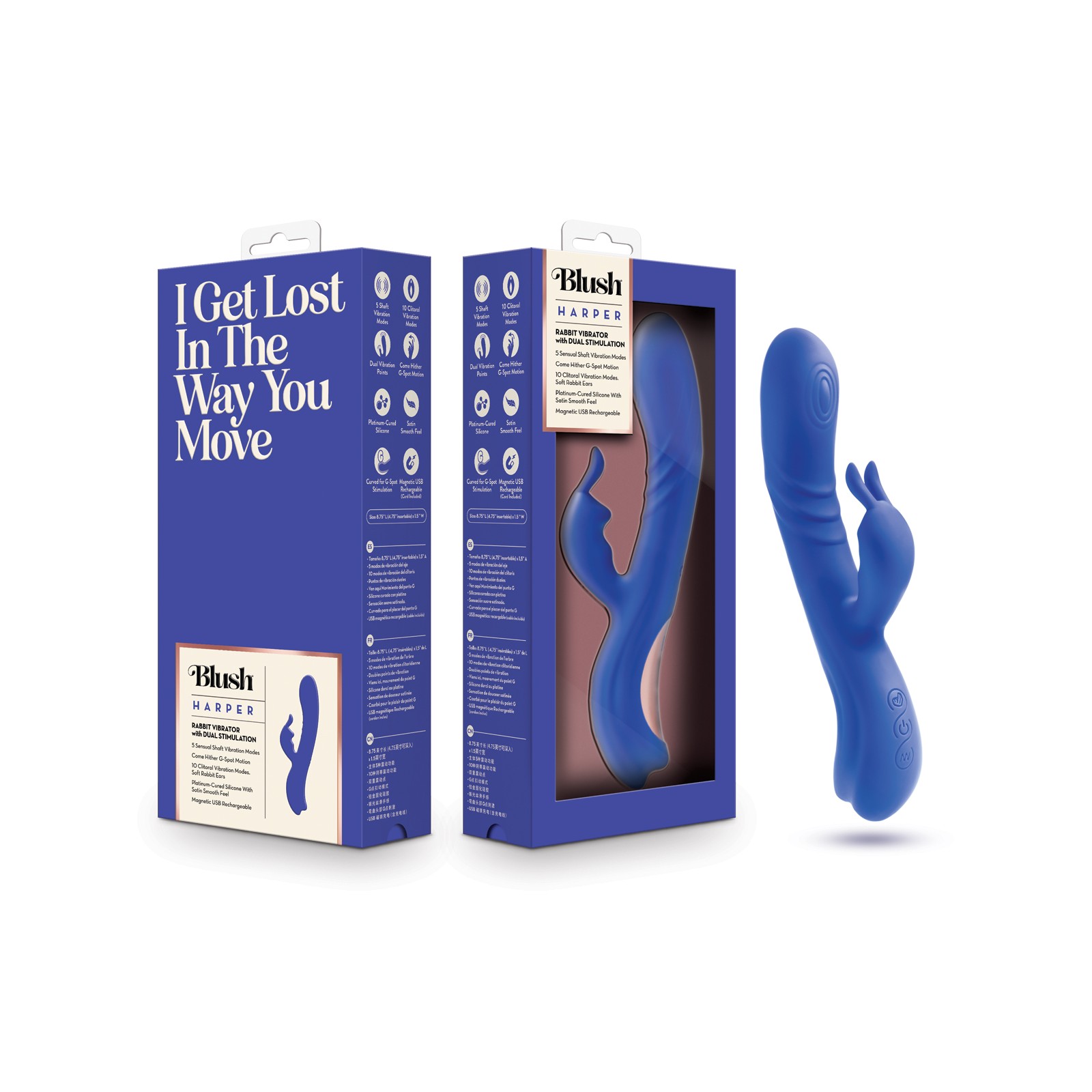 Vibrador Rabbit Blush Harper - Medianoche