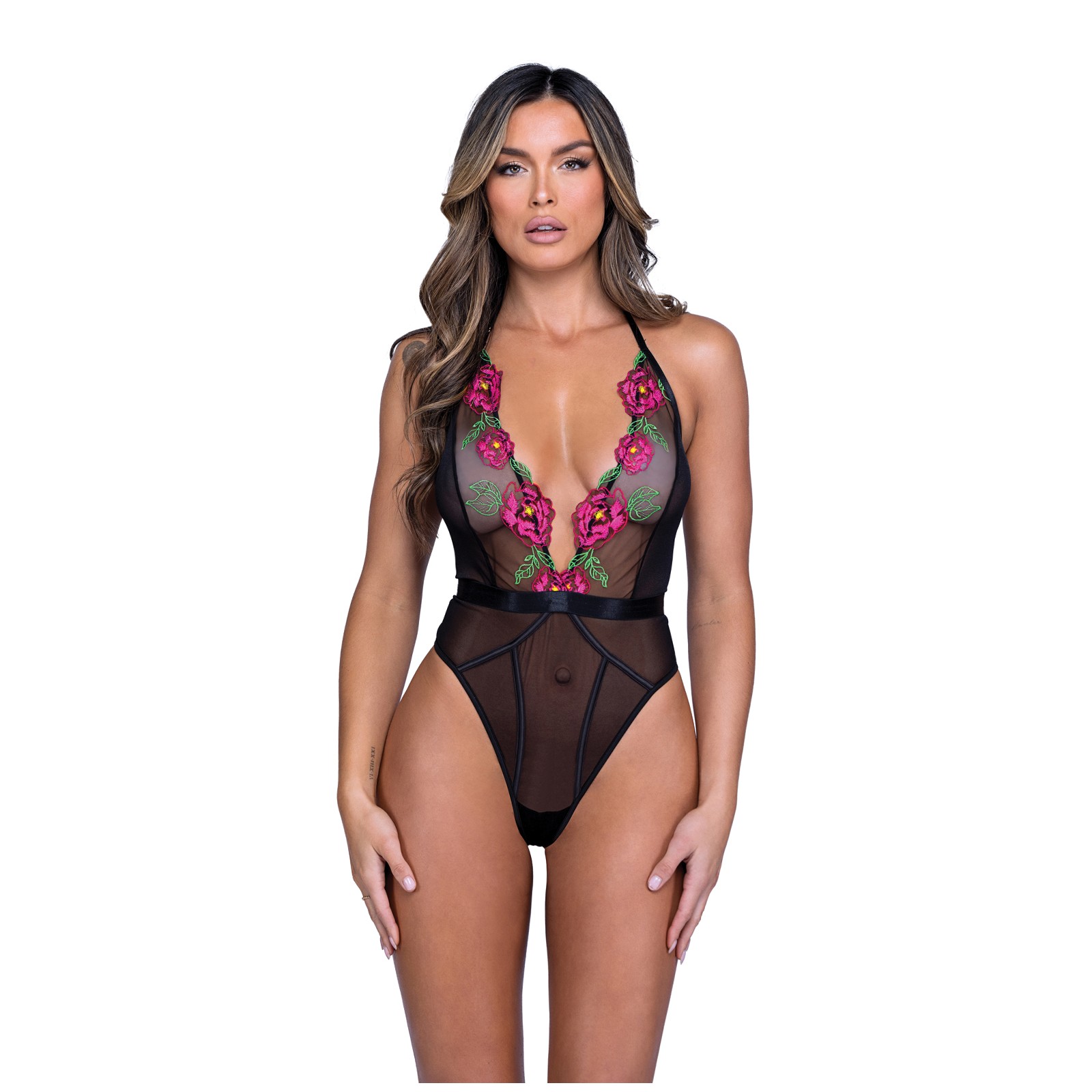 Peony Paradise Teddy - Black XL