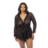 Provence Sheer Short Robe for Elegant Seduction