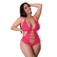 Get It Girl Lace Halter Teddy