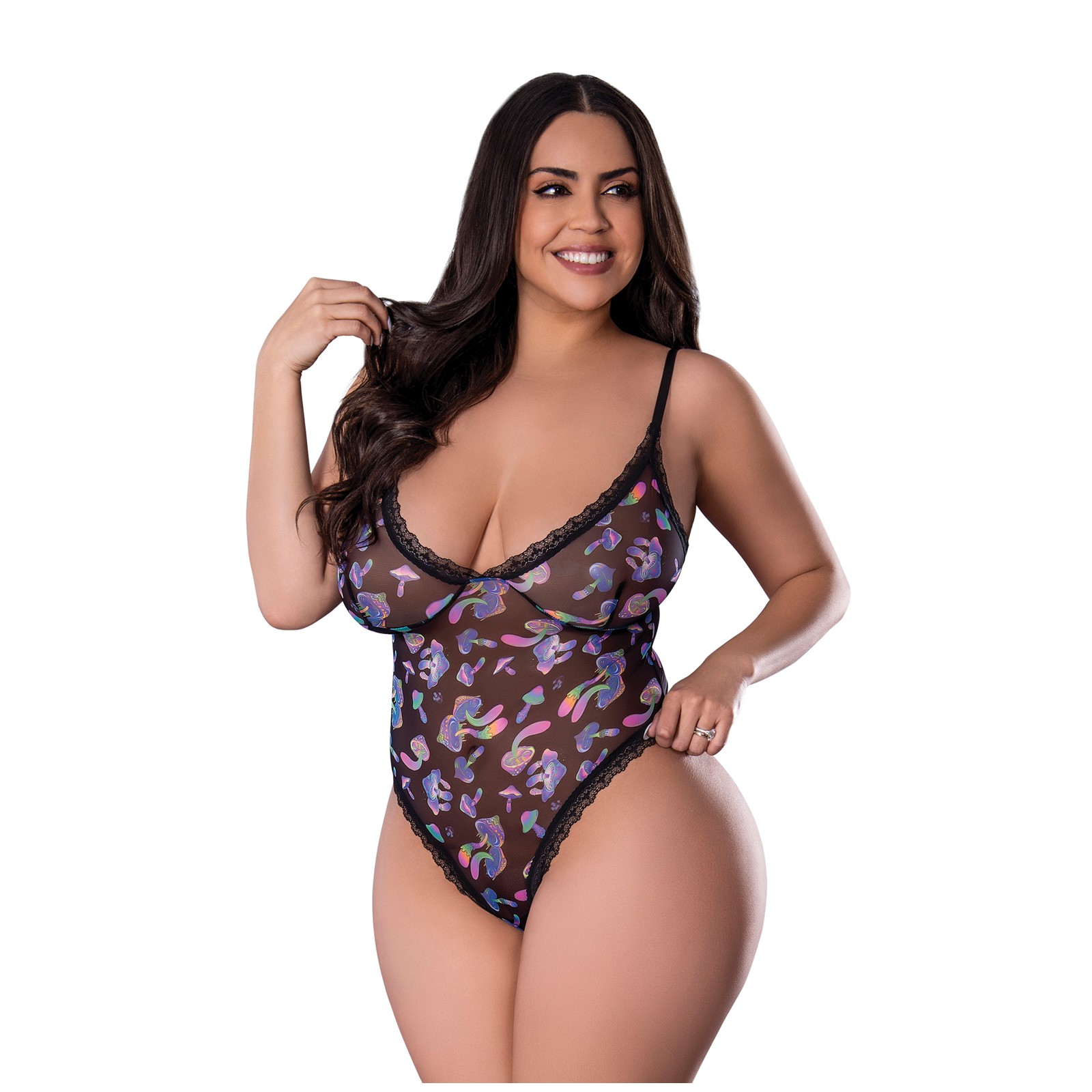 Hazy Dayz Shrooms Teddy - Alluring Lingerie for Wild Nights