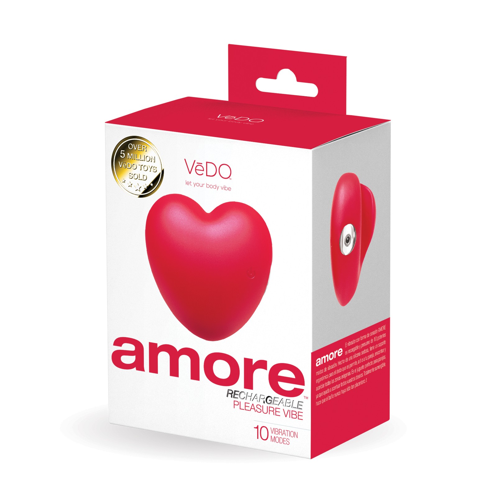 VeDo Amore Vibrador Placentero Recargable Rojo